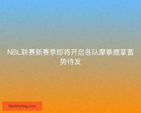 NBL联赛新赛季即将开启各队摩拳擦掌蓄势待发